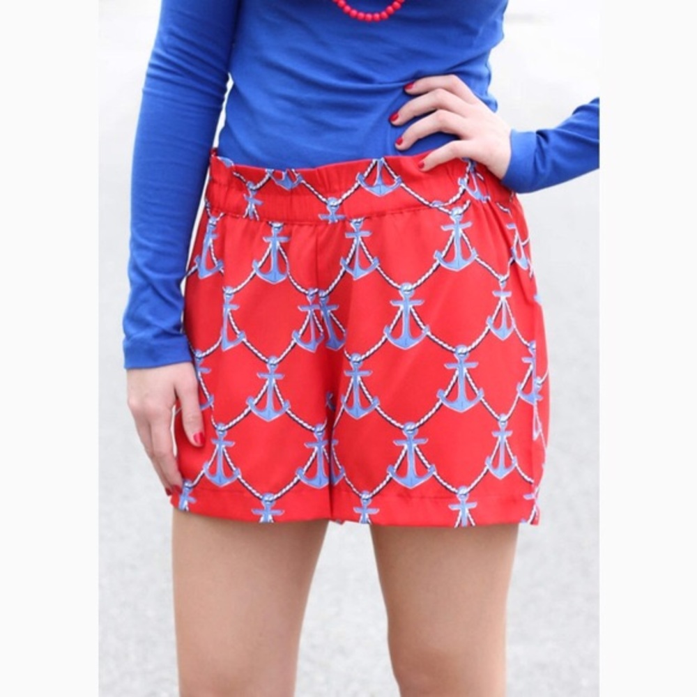 ❤️Mudpie Anchor Print ⚓️ Shorts Sz L (12-14)💙 - Picture 8 of 8